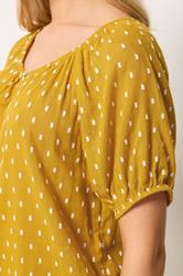 M&Co Yellow Dobby Button Up Blouse | M&Co 5