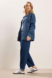PixieGirl Petite Women's Denim Blue Cord Collar Jacket | PixieGirl 1