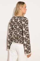 LTS Tall Women's Ivory White Floral Jacquard Cardigan | Long Tall Sally 2