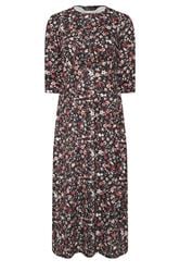 M&Co Petite Black Floral Midi Dress | M&Co 5