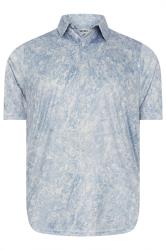 BadRhino Golf Big & Tall Grey Marble Print Polo Shirt