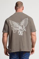 BadRhino Big & Tall Brown Acid Wash Falcon Graphic T-Shirt | BadRhino 4