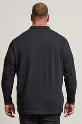 BadRhino Black Essential Long Sleeve Polo Shirt | BadRhino 2