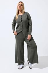 LIMITED COLLECTION Plus Size Grey Long Sleeve Knitted Top | Yours Clothing 2