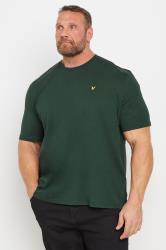 LYLE & SCOTT Big & Tall Teal Blue Plain T-Shirt | BadRhino 3