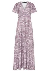 LTS Tall Pink Floral Wrap Maxi Dress
