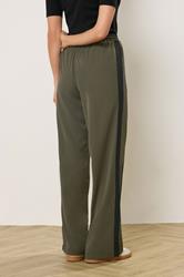 LTS Tall Women's Khaki Green Side Stripe Wide Leg Trousers | Long Tall Sally 2