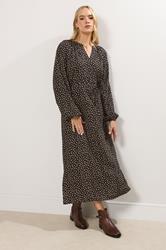 LTS Tall Women's Black Spot Print Maxi Dress | Long Tall Sally 3