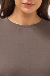 YOURS Plus Size Chocolate Brown Sweatshirt | Yours Clothing 5
