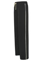LTS Tall Black Pipe Detail Wide Leg Joggers | Long Tall Sally 7