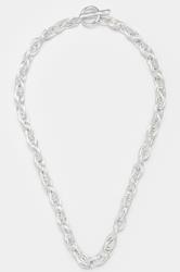 Silver Tone Multi Link Chain Necklace | Yours Clothing 3