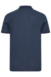 BadRhino Big & Tall Navy Blue Pique Golf Polo Shirt | BadRhino 4