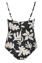 YOURS Plus Size Black Abstract Floral Print Swimsuit | Yours Clothing 9