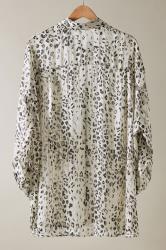 EVANS Plus Size Ivory White Leopard Print Blouse | Evans  6