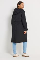 YOURS Plus Size Black Lightweight Longline Jacket | Yours Clothing 2