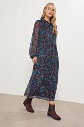 LTS Tall Purple Floral Tiered Maxi Dress | Long Tall Sally 3