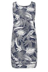 YOURS Plus Size Navy Blue Palm Leaf Dress | Yours Clothing 5