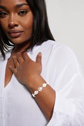 Silver Tone Shell Charm Bracelet | Yours Clothing 1