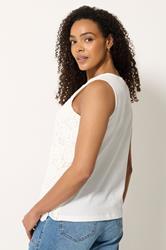 M&Co Ivory White Crochet Cotton Vest Top | M&Co 4