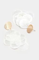 Gold Tone Statement Shell Drop Earrings | Yours Clothing 2