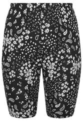 YOURSET 2 PACK Plus Size Black Paisley Print Cycling Shorts | Yours Clothing 10