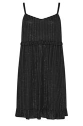 YOURS Plus Size Black Crinkle Mini Beach Dress | Yours Clothing 6