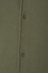 BadRhino Big & Tall Khaki Green Short Sleeve Textured Shirt | BadRhino 7
