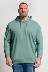 JACK & JONES Big & Tall Blue Printed Logo Hoodie  | BadRhino 3