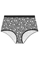 YOURSET 5 PACK Plus Size Black & White Floral Full Briefs | Yours Clothing 7