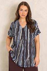 EVANS Plus Size Brown Tie Dye Swing Top | Evans 3