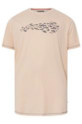 D555 Big & Tall Dusty Pink Shoal Fish T-Shirt | BadRhino 2
