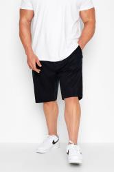 KAM Big & Tall Navy Blue Belted Oxford Shorts | BadRhino  3
