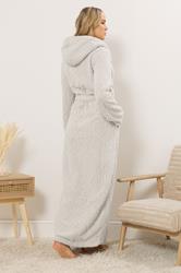 LTS Tall Natural Brown Cable Maxi Dressing Gown | Long Tall Sally  2