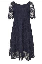YOURS LONDON Curve Navy Blue Crochet Lace Dress | Yours Clothing 6