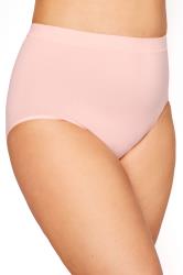 Pink Seamless Light Control High Waisted Full Briefs | Yours Clothing  1