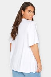YOURS Plus Size White Pleat Front Swing Top | Yours Clothing 2