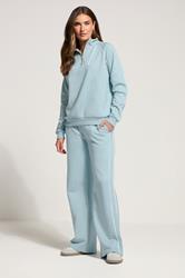LTS Tall Women's Light Blue Piped Wide Leg Joggers | Long Tall Sally 1
