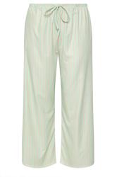LIMITED COLLECTION Plus Size Mint Green & Pink Stripe Wide Leg Trousers | Yours Clothing 5