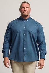 BadRhino Big & Tall Blue Geometric Print Party Shirt | BadRhino 3