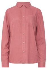 LTS Tall Coral Pink Linen Oversized Long Sleeve Shirt