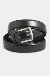 D555 Black Bonded Leather Belt | BadRhino  1