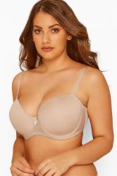 YOURS Plus Size Nude Moulded Underwired T-Shirt Bra | Yours Clothing 1