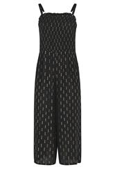 YOURS Plus Size Black Crinkle Metallic Wide Leg Jumpsuit | Yours Clothing 6