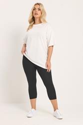 YOURSET 2 PACK Plus Size Black Polka Dot Crop Leggings | Yours Clothing 5