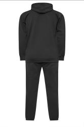 BadRhino Big & Tall Black Zip Through Hoodie & Jogger Set | BadRhino 6