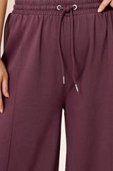 YOURS Plus Size Burgundy Red Wide Leg Joggers | Yours Clothing 5