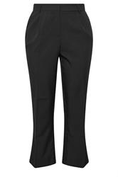 YOURS Plus Size Black Pleat Front Bootcut Trousers | Yours Clothing 5
