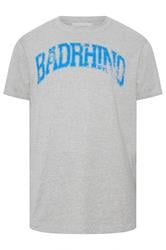 BadRhino Big & Tall Grey Distressed Graphic T-Shirt