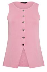 LIMITED COLLECTION Curve Pink Compact Knitted Waistcoat