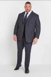 BadRhino Tailoring Big & Tall Blue & Red Checked Suit Jacket | BadRhino 6